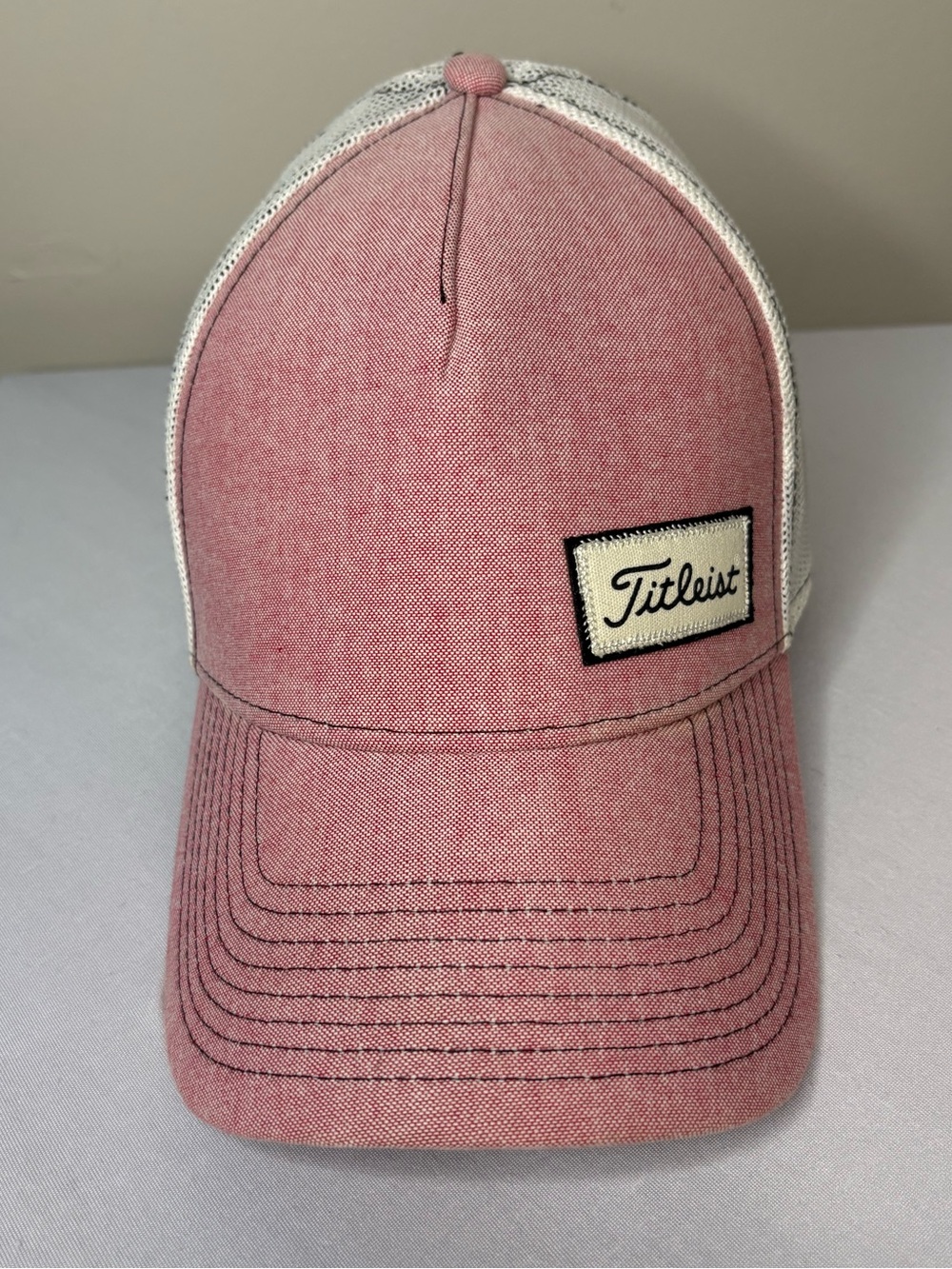 Titleist Pink and White Mesh Trucker Cap